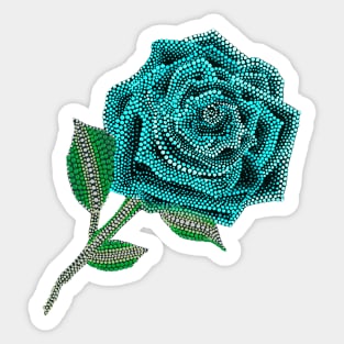 Rose - Aqua Sticker